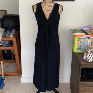 Velvet for Anthropologie Black Twist Midi Dress